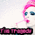 Pixelated image of a character with pink hair and blue eyes, showing text below that changes color from pink to blue.