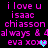 Pixelated text in bright pink on black background with cyan heart symbol, repeated twice side-by-side.