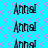 A static image with a bright cyan background patterned with repeating pink and light blue circles, featuring the word "Annal" in a stylized black font repeated in a