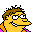 Pixelated cartoon character with yellow skin, brown hair, and green shirt appears in of showing subtle animation changes