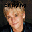 A pixelated image of a person with light hair in three views showing text overlays and a gray
