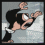 Four- pixelated animation of a cartoon monkey with black fur, large white eyes, and pink skin in various poses against light backgrounds