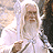 A 48x48 pixel buddy icon featuring a character with long white hair and beard in white robes, next to golden text reading "LORD OF THE RINGS" and "THE RETURN OF THE KING" on a dark brown background.