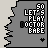 Gray pixelated icon with jagged edges displaying 'SO LET'S PLAY DOCTOR BAREE' text and a small black star below, animated to shift slightly between frames.