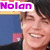 four shows a person with dark hair and black clothing against a blue background, each displaying different text overlays