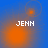 Four blue each display 'JENN' text with orange circular light effects, showing different animation states of the same icon