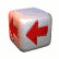 A sequence of four 3D-rendered cubes with red arrows on their faces, showing progressive rotation from left to right.