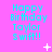 Cyan text on pink background reads "Happy Birthday Taylor Swift!!" with animated white sparkles and dots appearing in different positions across frames.