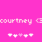Pixelated text and heart symbols on a solid pink background with white and light pink elements.