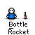Animated contact sheet of a pixel art character performing bottle rocket actions with sequential frame changes showing motion and object interactions.