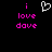 Pixelated text and heart symbol on black background with pink and white elements.