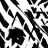 Black and white patterned background with repeating diagonal shapes, featuring small green text elements scattered across the image.