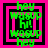 Green text 'hey', 'wassup', and 'Hi!' arranged in a repeating pattern within nested pink and black squares on a bright pink background.