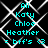 Static image with cyan text listing names over a black background with white lines