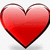 Three red heart shapes with glossy gradients and dark outlines arranged in a on white background
