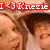 Red text 'I <3 Knezie' appears above a of four pixelated faces with varying expressions and hair colors