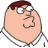 Pixelated cartoon character with peach skin, dark brown hair, and a white shirt, showing a surprised expression with wide eyes and a curved mouth.