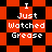Red and black checkered background with white text reading "I Just Watched Grease" in four identical arrangements.