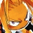 Pixelated anime-style character with orange hair and white headphones against black background, text 'Anime IM' and 'com' visible.
