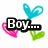 Four pixelated text-based icons arranged in a , each with heart and checkmark symbols in cyan, pink, and green