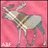Pixelated image of a moose on pink background with blue text reading "i love you mike<33 xoxox".