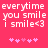 Pixelated text on a pink background with two of white text and five pink asterisks below
