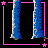 A 5x4 contact sheet of animated frames showing a pixel art character with pink text elements, blue jeans, and green top against black background.