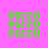 Green 'PICZO' text on pink background with white horizontal bars shifting across the image in a scrolling animation.