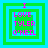 Four identical pixelated icons arranged in a , each displaying "I LOVE TYLER O'NEIL" in pink text within nested green and blue squares