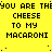 Yellow background with repeated text in black pixelated font, blue dots scattered across the surface.