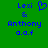 Green background with blue pixelated text reading "Lexi & Anthony a.a.f" and a heart symbol next to Lexi on the left side.
