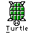 Green turtle icon with white shell, white limbs, and white head on gray background; text "Turtle" below
