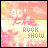identical square icons with pink and yellow gradient backgrounds, featuring text "at the rock show" in stylized fonts