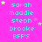 A static image with a bright pink background displays repeated text in cyan and white stars scattered throughout.