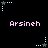 Pixelated animation of light blue stars and gray dots moving in circular patterns above repeated pink text on a black background.