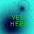 A four- of cyan and dark blue pixelated images with green text reading 'YEE HEE!!' in each , showing subtle variations in background shapes and text positioning