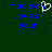 Blue pixelated text on dark green background reads "Madison Loves You!" with a white heart symbol replacing the 'o' in "Madison".