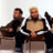 Two side-by-side show a group of people sitting in chairs with text below each ; the right 's text includes additional lines