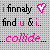 Pixelated text and symbols on a gray grid background with pink and black elements.