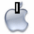 A silver Apple logo with a bite mark and leaf, overlaid with black-and-white text reading "I have a iPod" across three