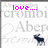 Pixelated image with pink text reading 'love....' and 'abercrombie' over faded gray text and a dark blue moose silhouette.