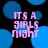 Pixelated text 'ITS A GIRLS NIGHT' in pink on black background with blue circles, animated to shift position.