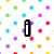 Pixelated image with colorful dots, a black 'i' symbol, pink heart, and two figures in black jackets with red accents.