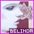 Pixelated image of a person with brown hair wearing a maroon top, standing against a light background with text "BELINDA" at the bottom.