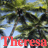 A static image shows the name 'Theresa' in five different colors overlaid on a background of palm trees and blue sky.