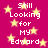 Pink background with yellow stars and white text reading "Still Looking for My Edward" repeated in two