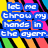 Pixelated text in white letters on blue rectangular blocks arranged over a multicolored background with yellow, pink, green, and orange sections.
