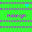 Green background with purple X-pattern borders and repeated 'Haleigh' text, featuring animated blue pixel clusters moving vertically.