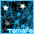 Two side-by-side show a starry night sky with blue and black tones, featuring white stars and the text 'Tamura' in pixelated font at the bottom