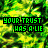 Green pixelated background with repeated text "YOUR TRUST HAS A LIE" in green and red, featuring small heart shapes at the bottom.